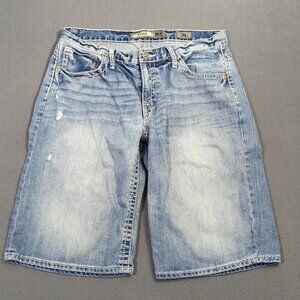 BKE Jean Shorts Men's 34 Blue Derek Jorts Distressed Denim